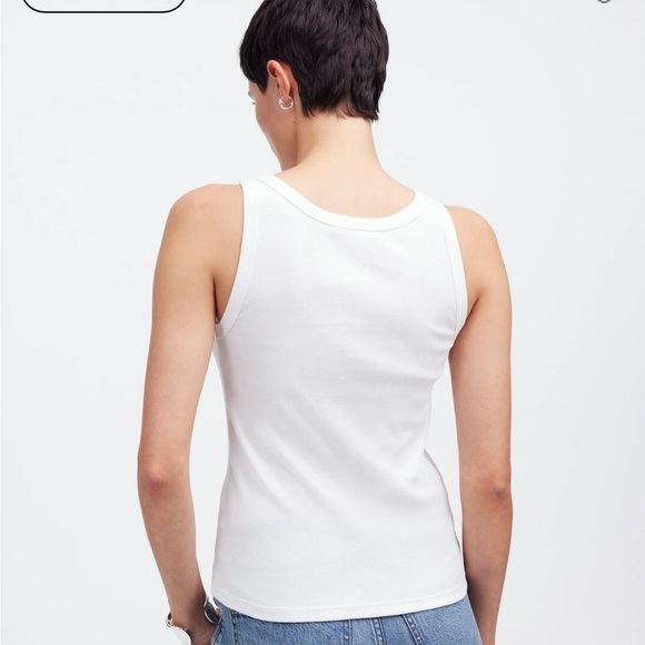 Madewell Re)generative Cotton Essential High-Neck Tank - Picture 3 of 4